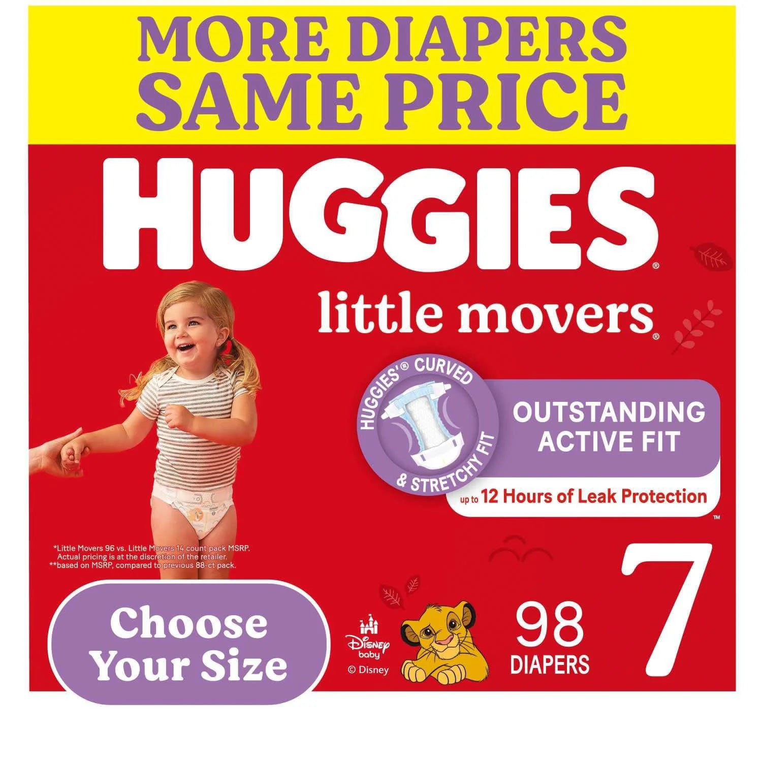 Huggies Little Movers Baby Diapers, Size 7 - Bellso